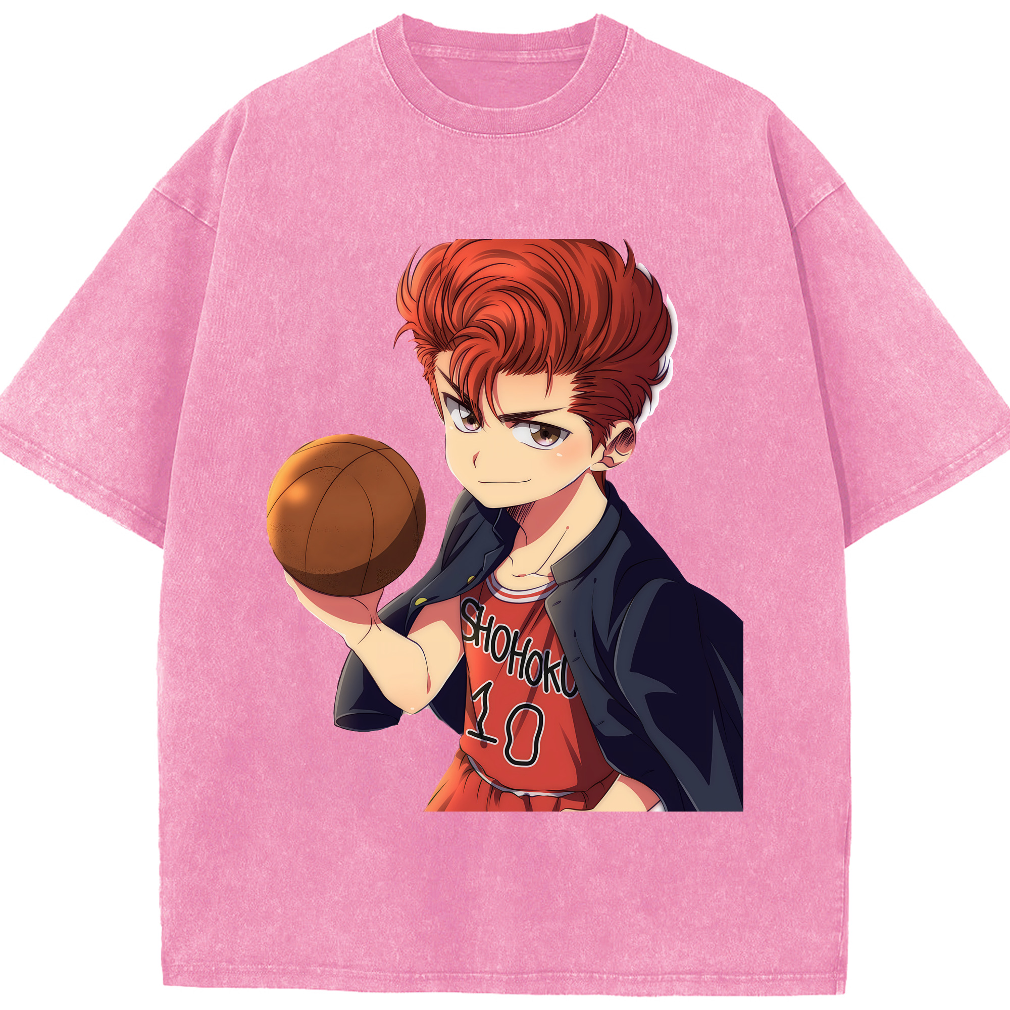 （画像用） SLAM DUNK／スラムダンク 綿100% ヴィンテージ風 半袖Tシャツ（フロントプリント）